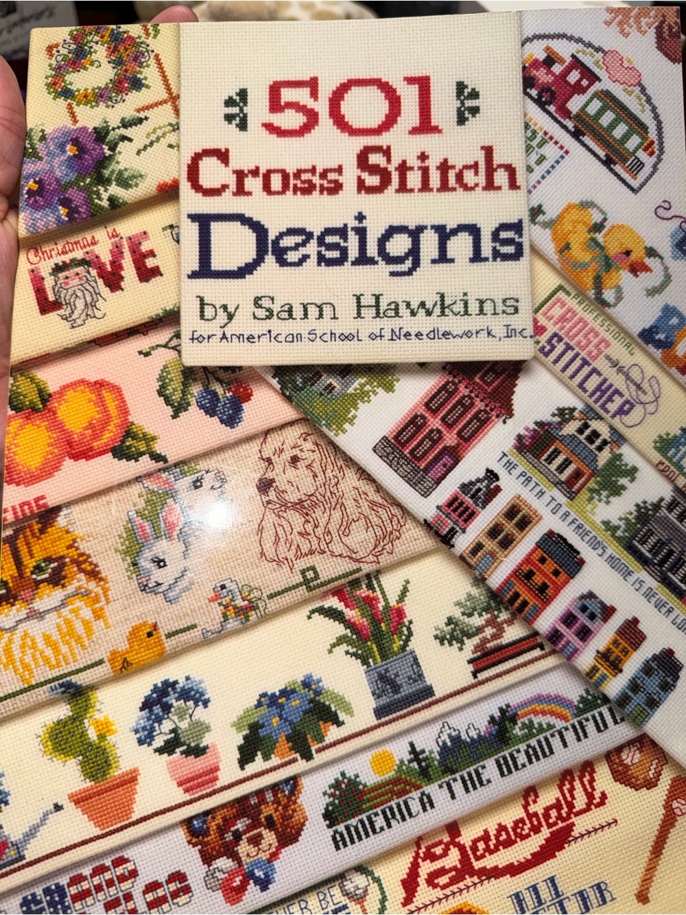 1993 501 Cross Stitch Designs by Sam Hawkins - Multi Color